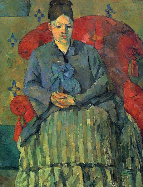Paul Cezanne Portrat der Mme Cezanne in rotem Lehnstuhl oil painting image